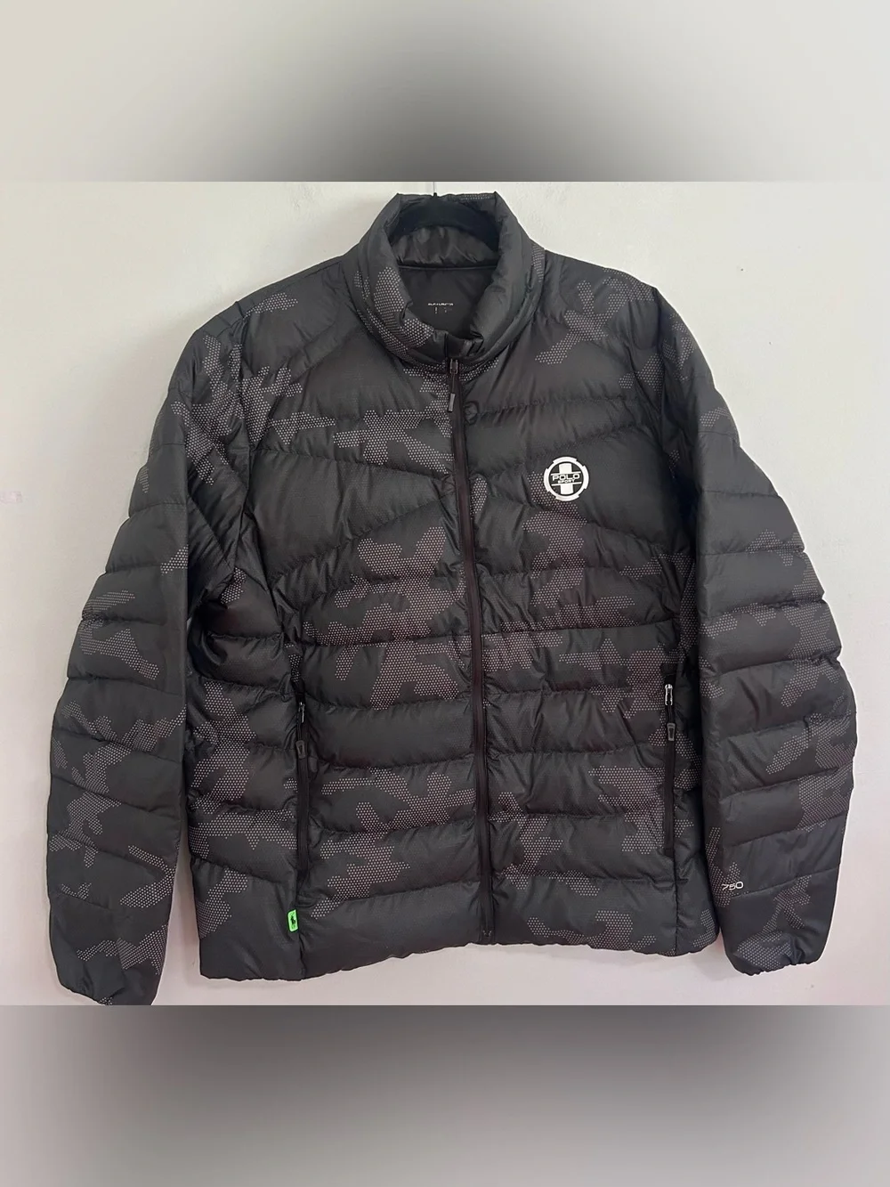 Polo Ralph Lauren Sport 750 Fill Down Jacket Black Camo Puffer Mens XL Warm